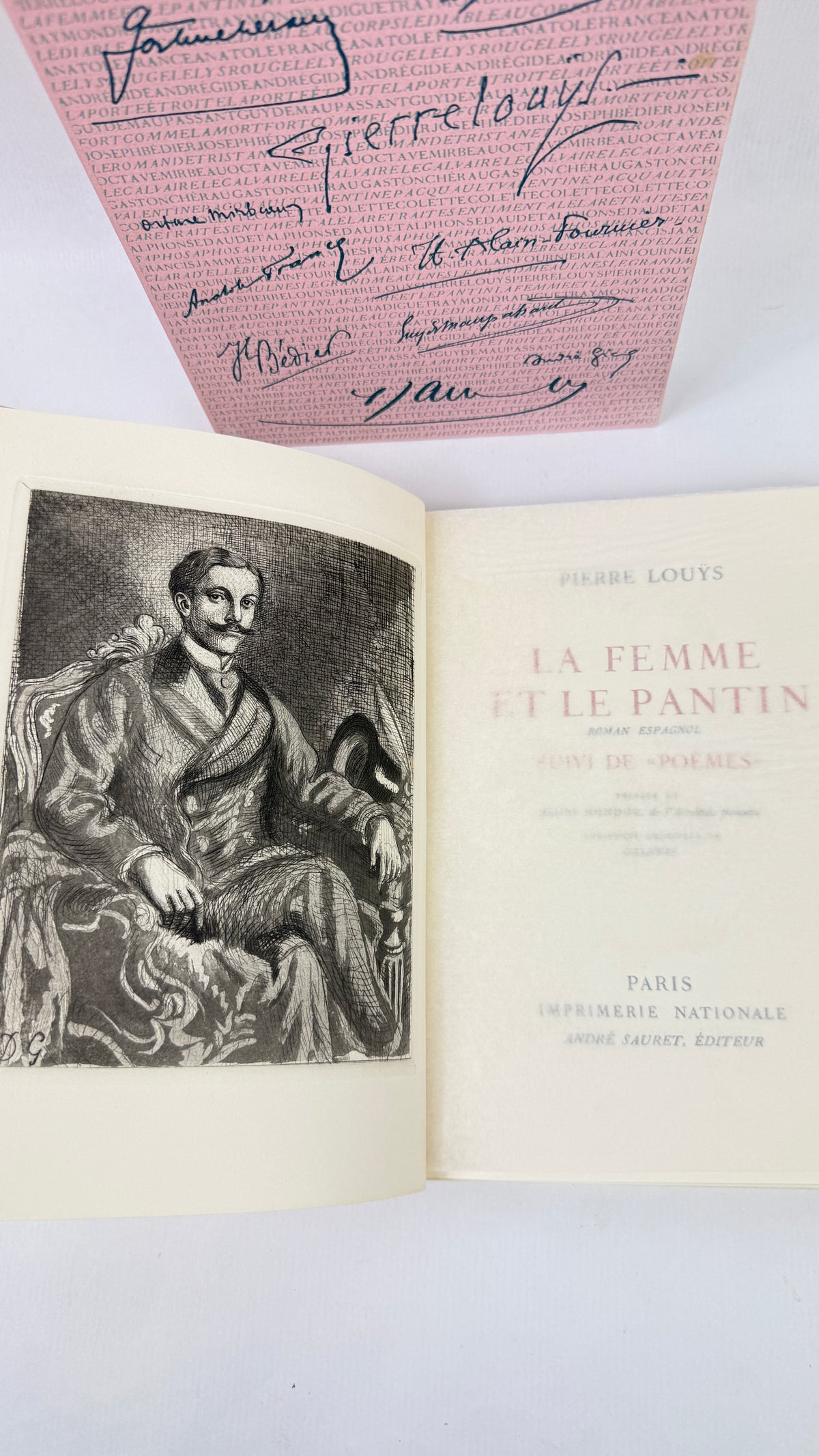 Pierre Louÿs – La Femme et le pantin, eau-forte de Galanis, Imprimerie Nationale / André Sauret, ex. n° 1225