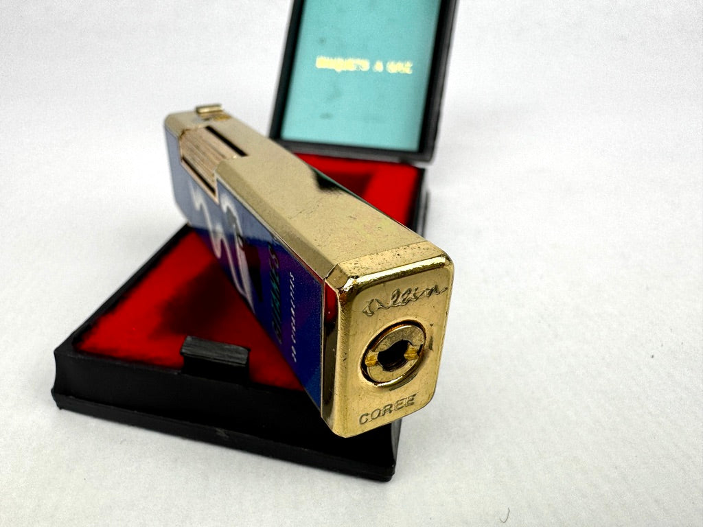 Briquet à gaz Albin Publicité Gitanes Années 1960 (avec écrin d’origine)