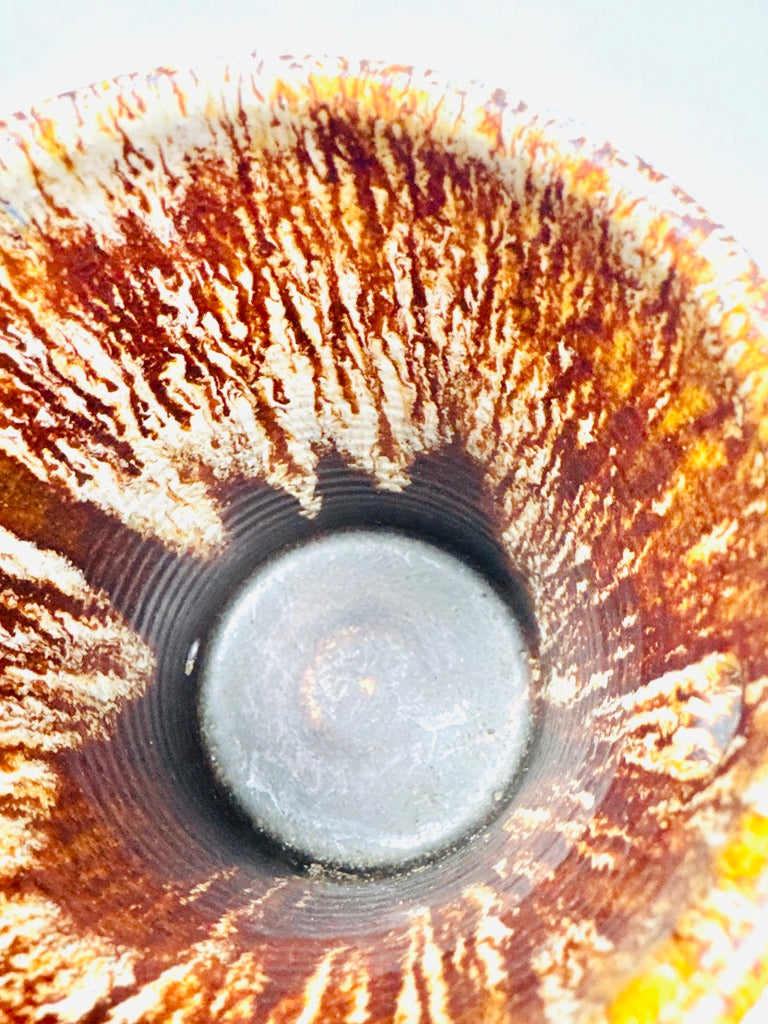 Vase cylindrique en grès émaillé Accolay, vers 1960