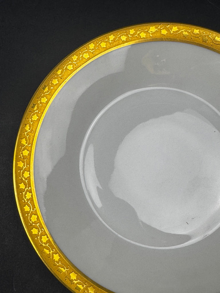 Service à café Limoges Ancienne Fabrique Royale incrustation or