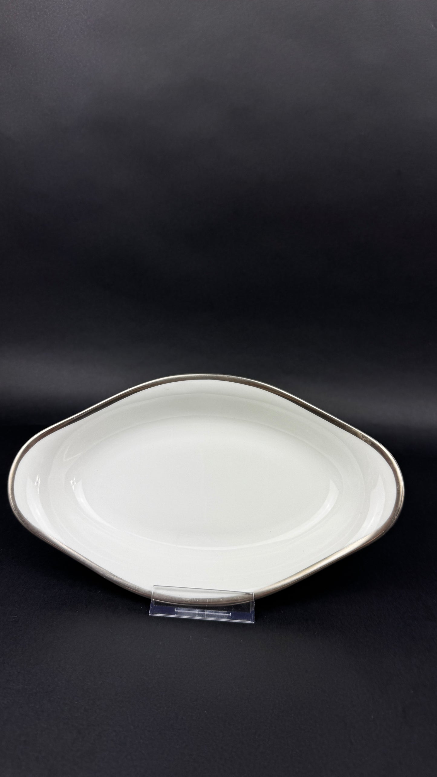 Saucière et deux raviers  Raynaud modèle Fontainebleau platine