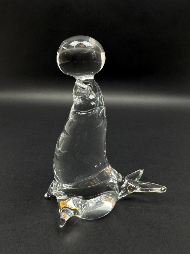 Otarie jouant avec un ballon Verre soufflé de Murano – vers 1970