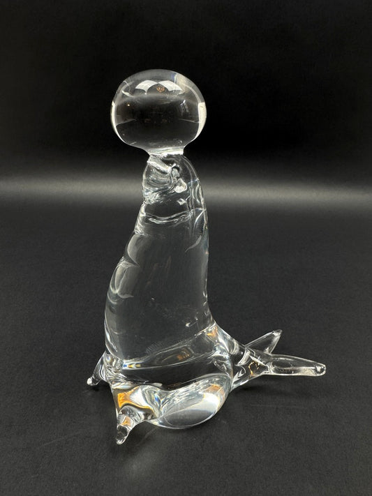 Otarie jouant avec un ballon Verre soufflé de Murano – vers 1970