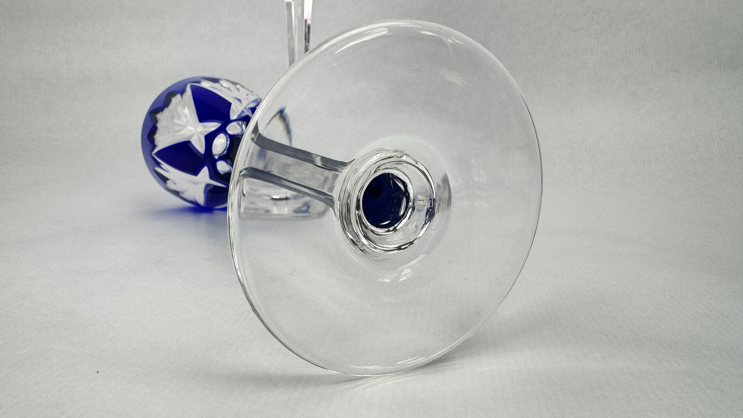 6 verres cristal Saint-Louis modèle Monaco 6 couleurs H. 21,5 cm signés