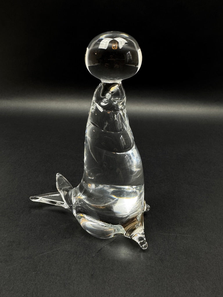 Otarie jouant avec un ballon Verre soufflé de Murano – vers 1970