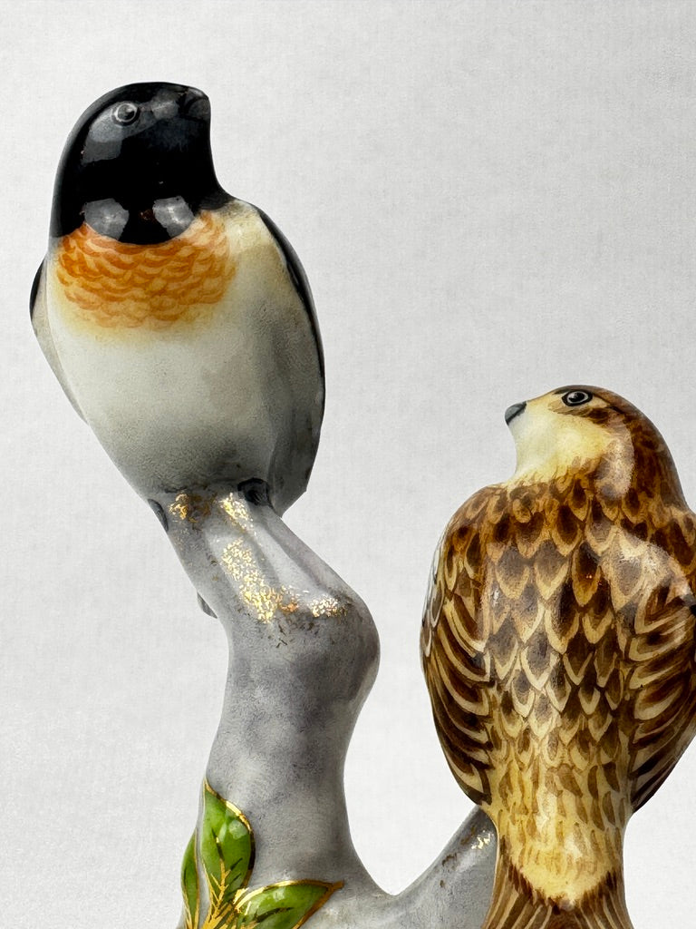 Groupe d’oiseaux en porcelaine – Pratincora Leucura, Clauzel 1959 Limoges