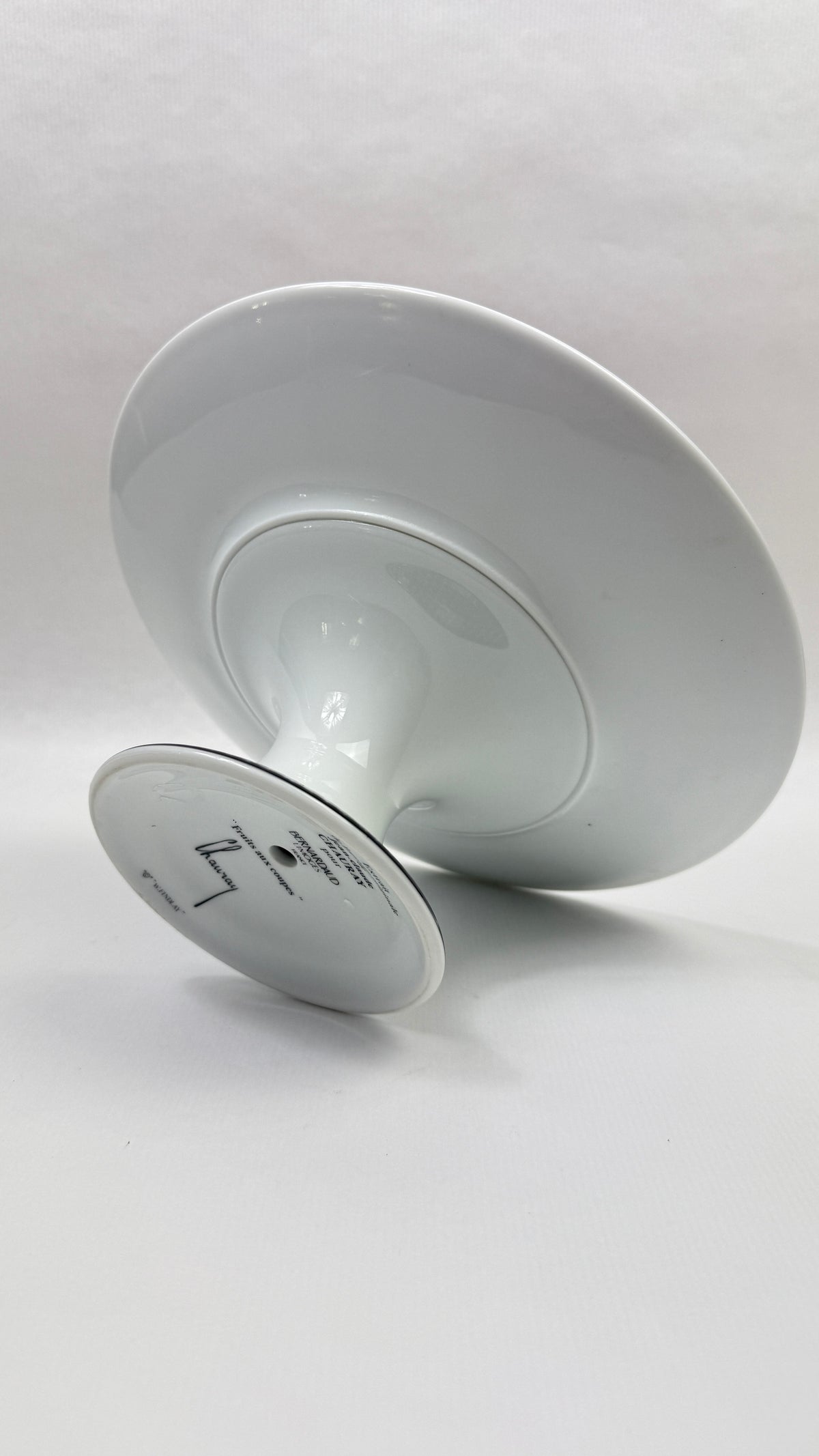 Jean-Claude Chauray pour Bernardaud compotier en porcelaine "Fruits aux coupes"