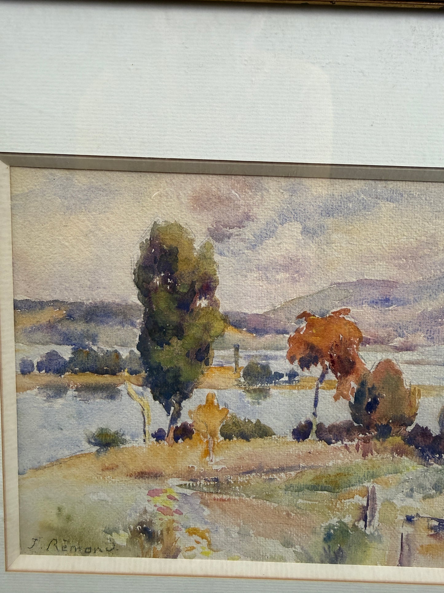 Aquarelle, paysage automnal, Jean REMOND