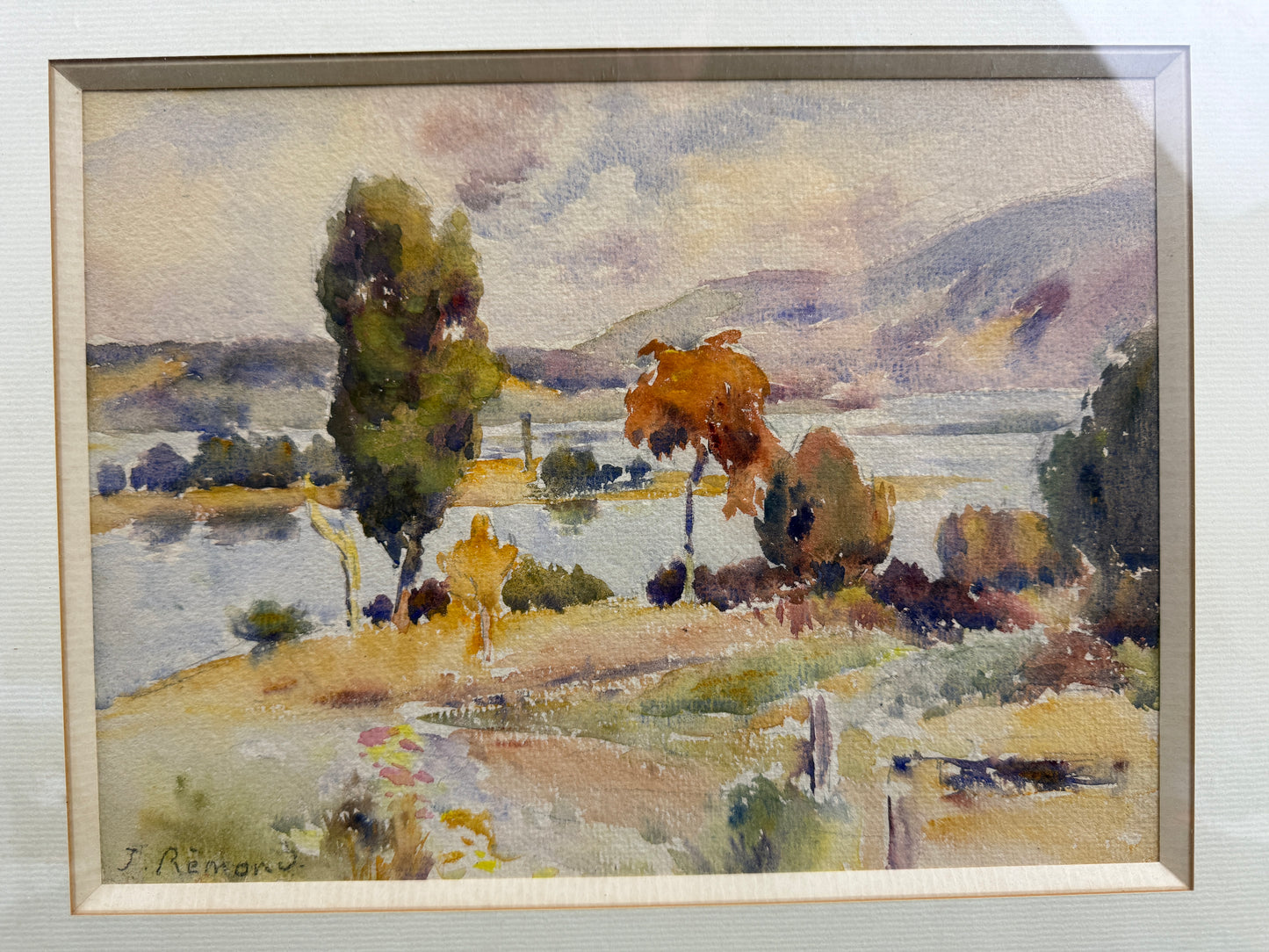 Aquarelle, paysage automnal, Jean REMOND