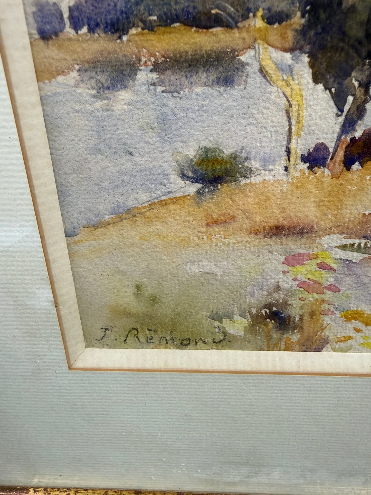Aquarelle, paysage automnal, Jean REMOND