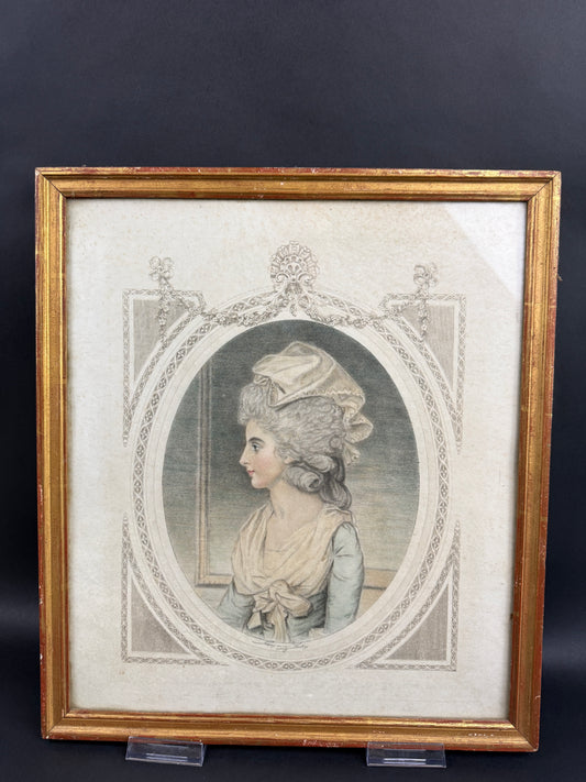 John Downman, gravure, portrait d'une Lady, Henry Graves & C° 1909