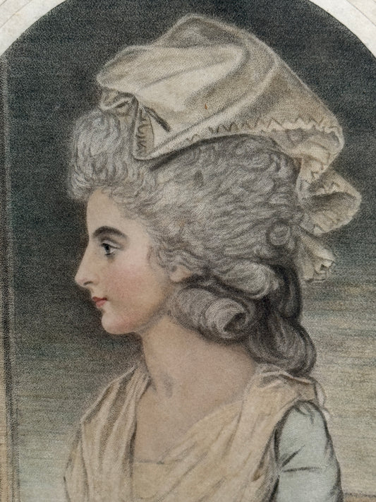 John Downman, gravure, portrait d'une Lady, Henry Graves & C° 1909