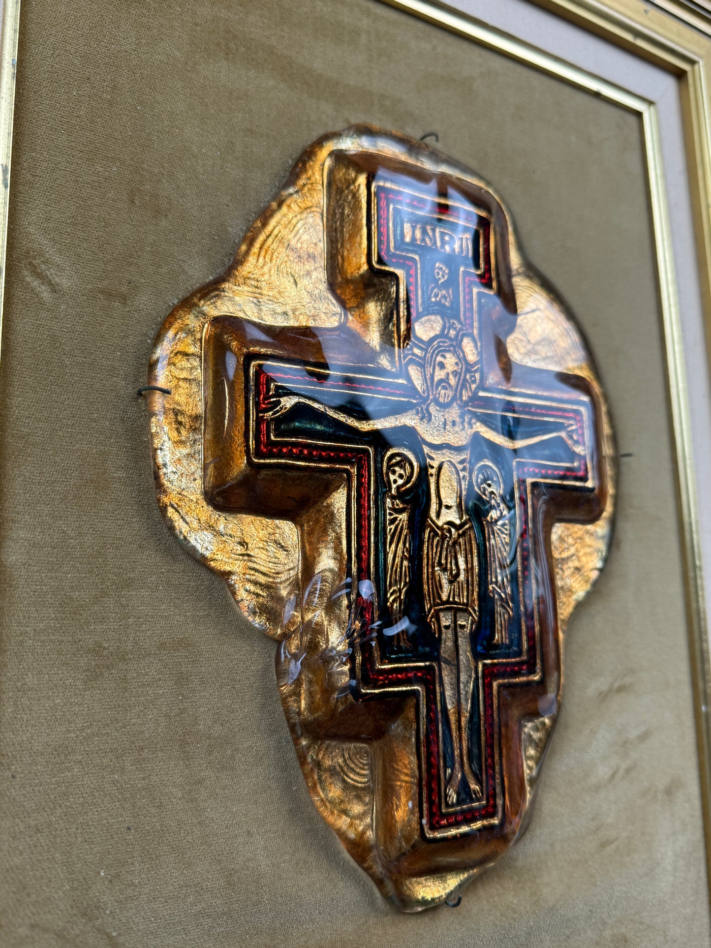 plaque en verre de Murano, Christ Roman