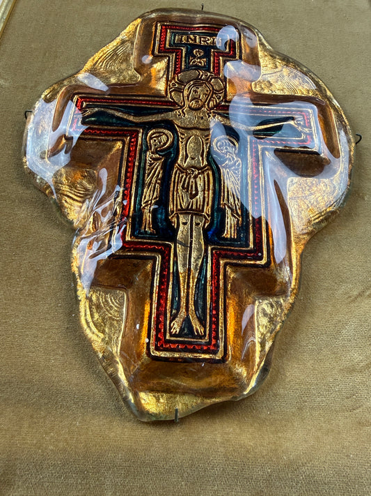plaque en verre de Murano, Christ Roman