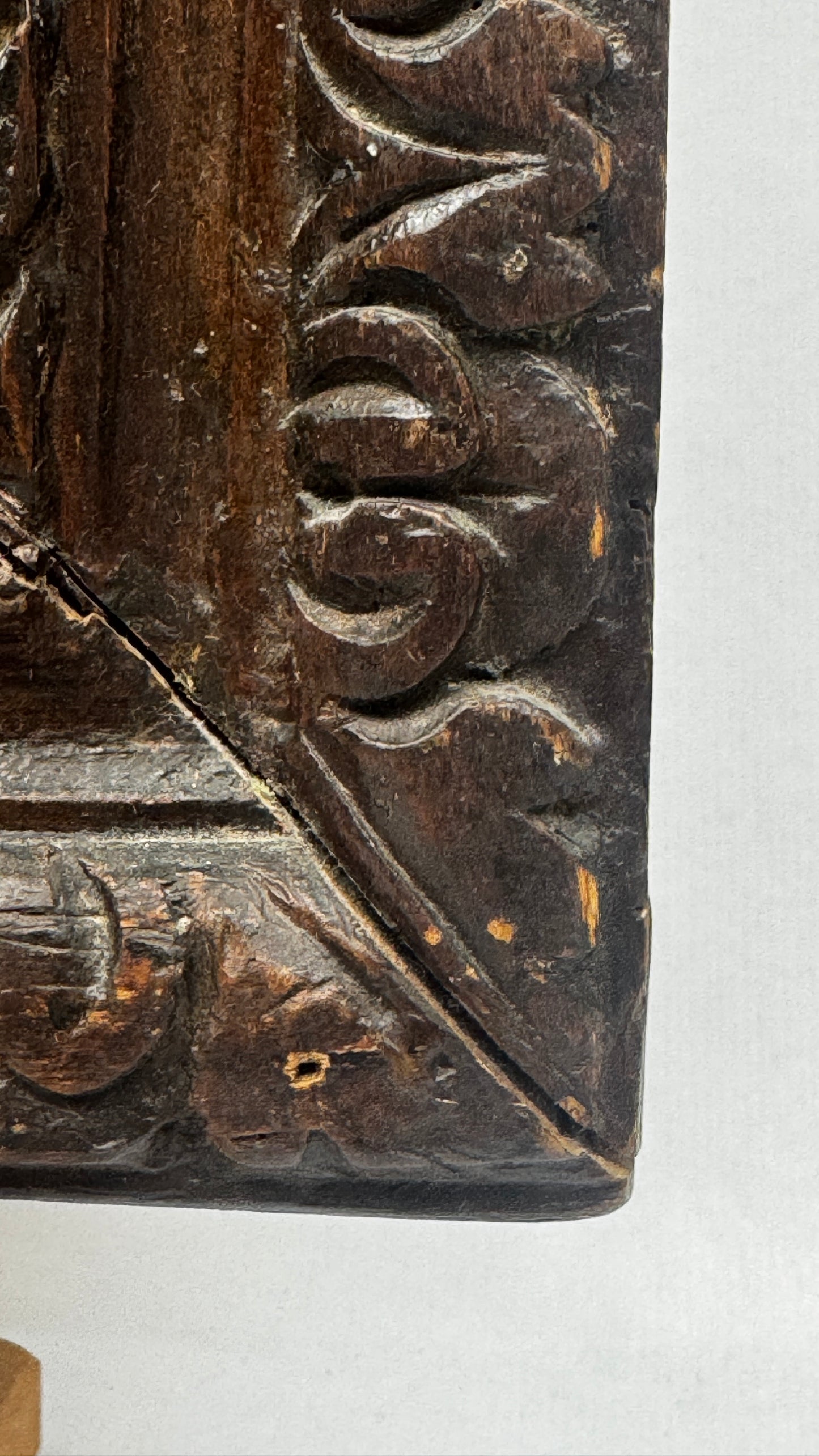 Vierge à l'Enfant Jésus, huile sur panneau de bois 17ème