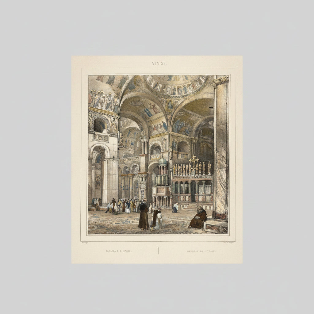 Adolphe Rouargue, 1837, Venise les principaux monuments, Basilica di San Marco