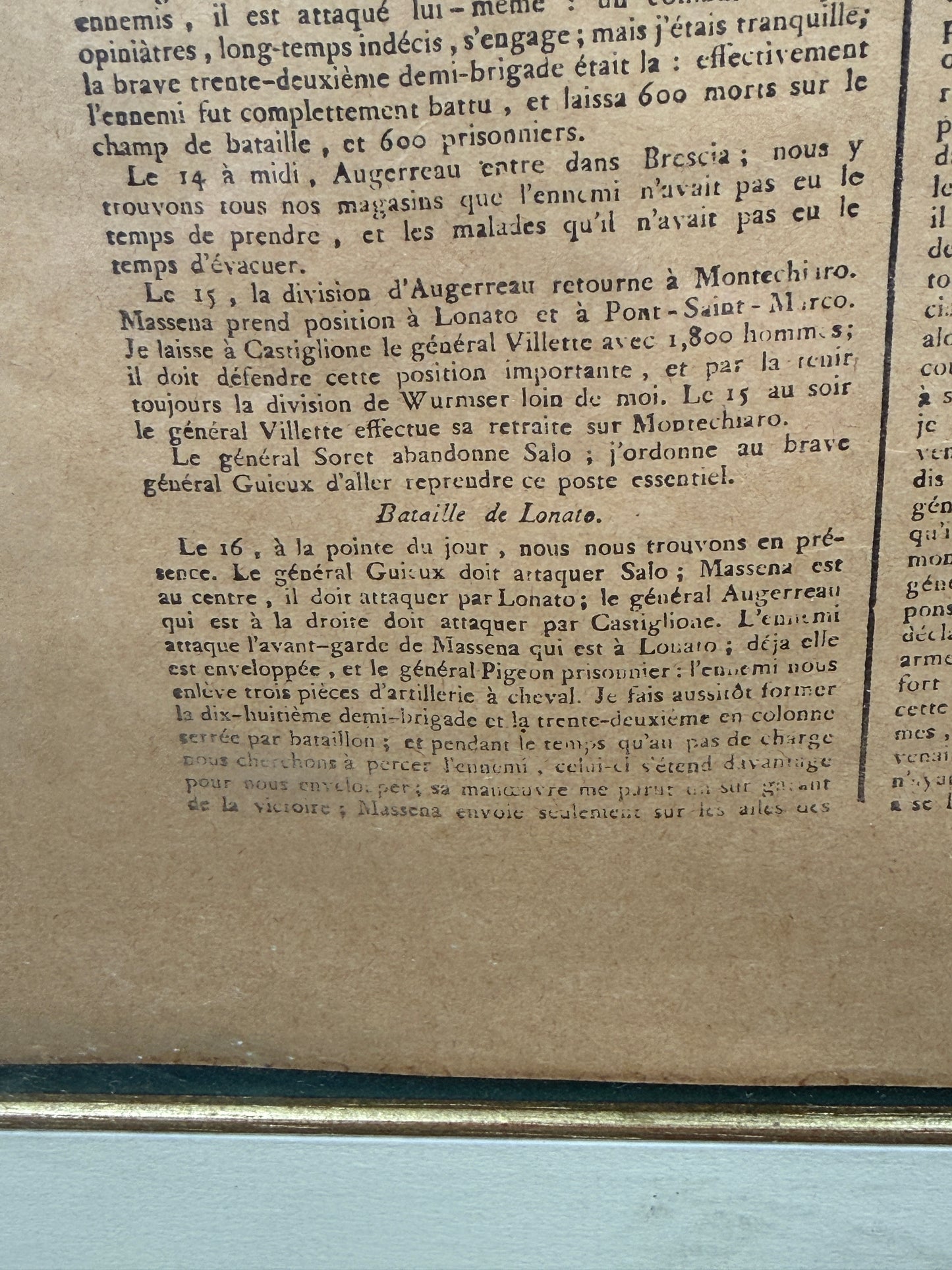 Buonaparte Général en chef de l'Armée d'Italie au Directoire exécutif