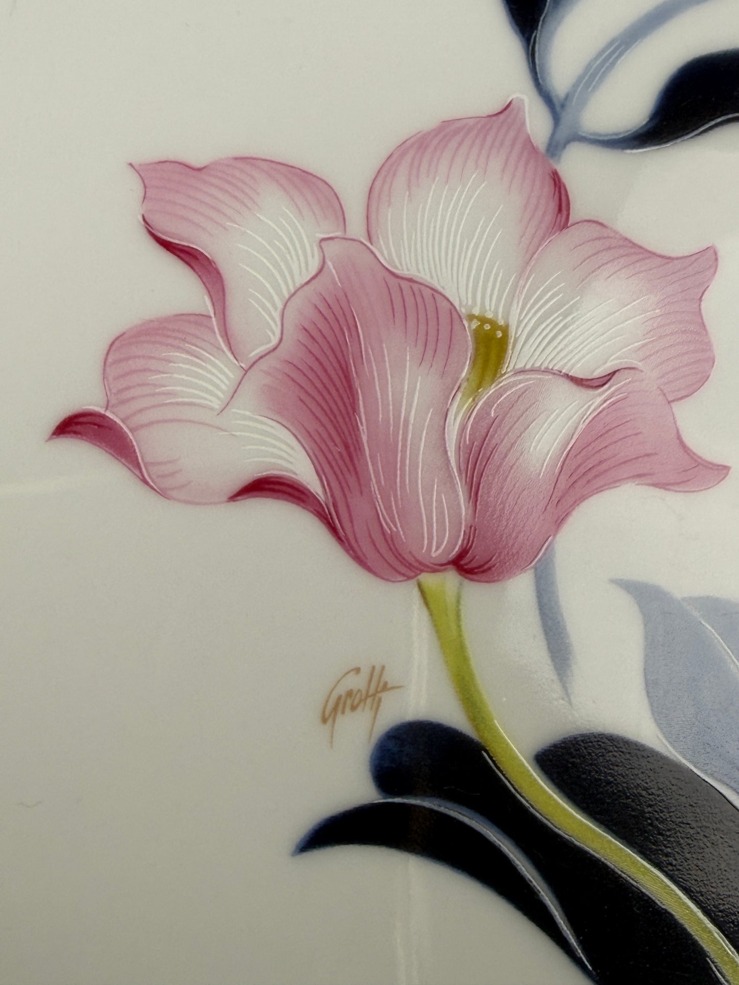 Haviland Limoges, grand plat de service modèle Tulipes