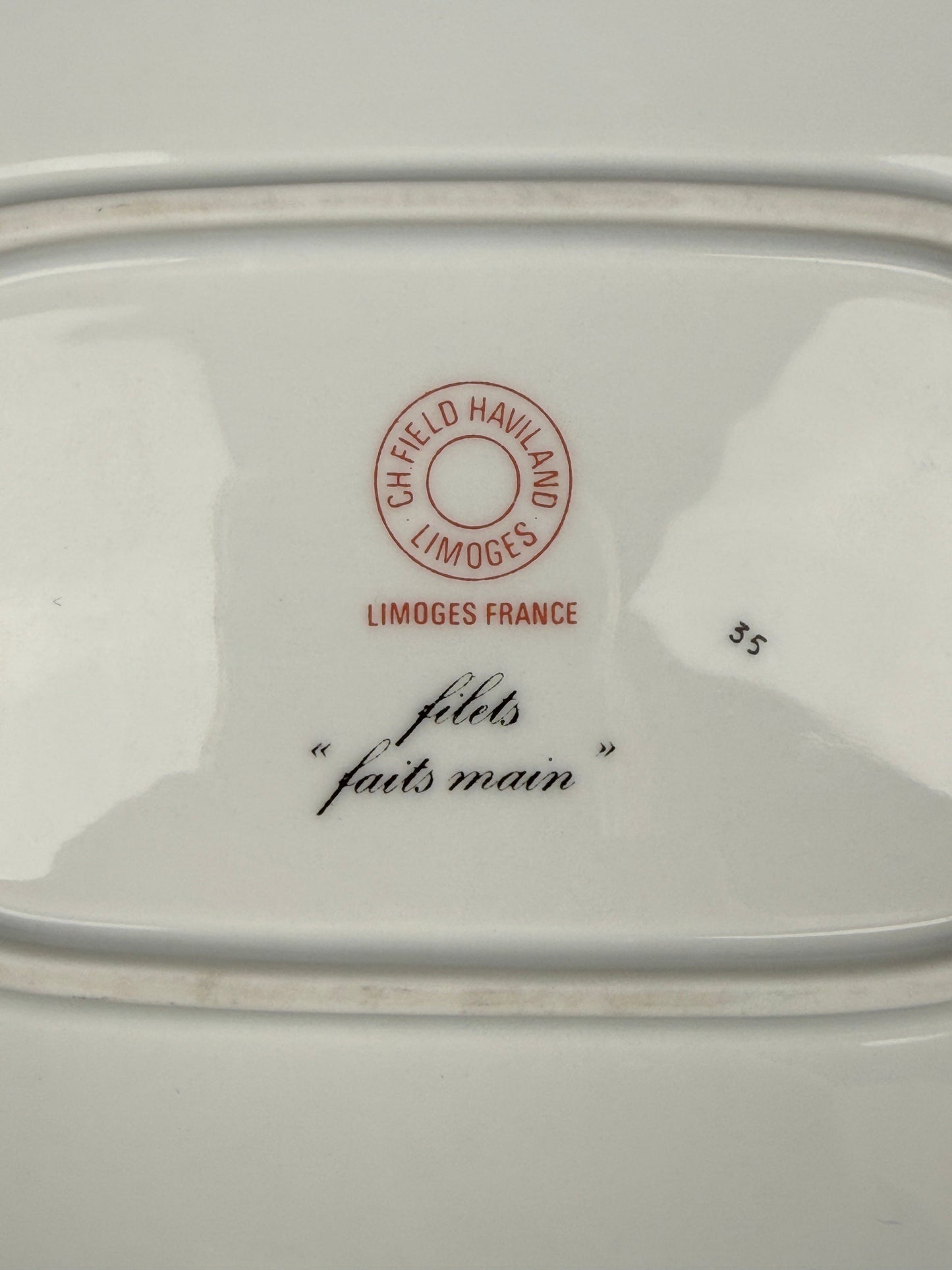 Haviland Limoges, grand plat de service modèle Tulipes