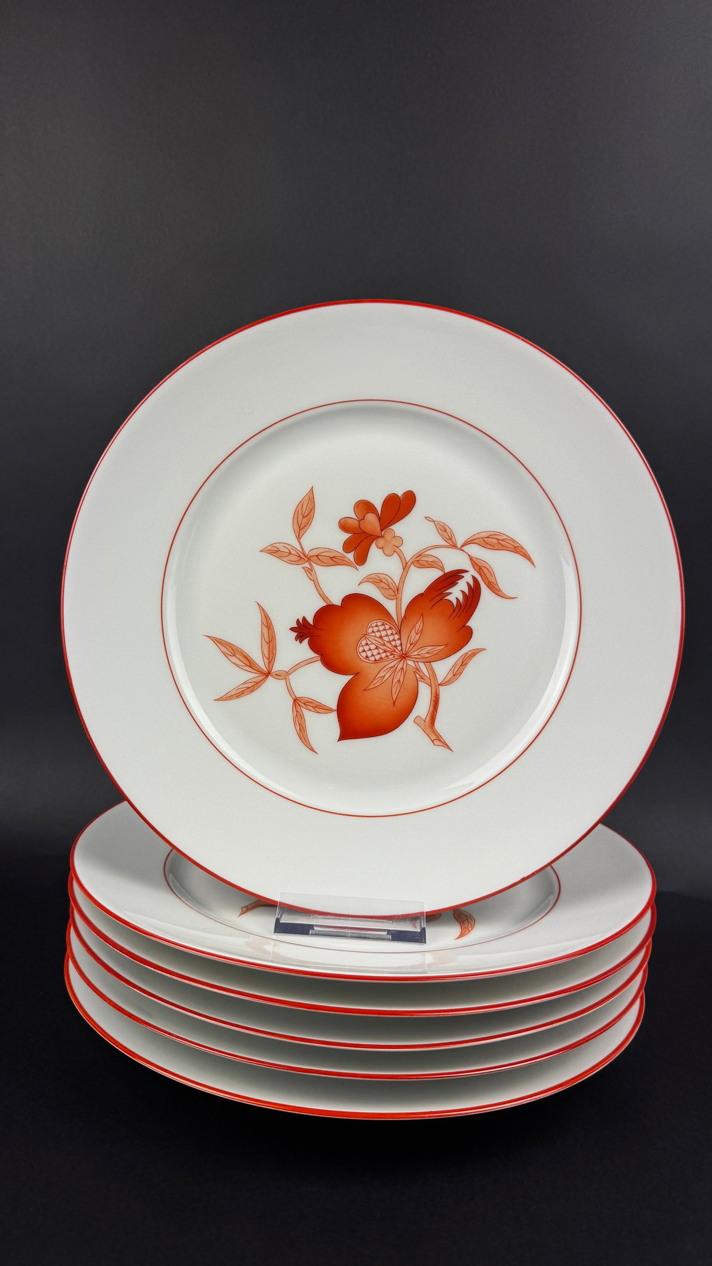 Haviland Limoges Service de 6 assiettes plates, modèle Sou-Tcheou