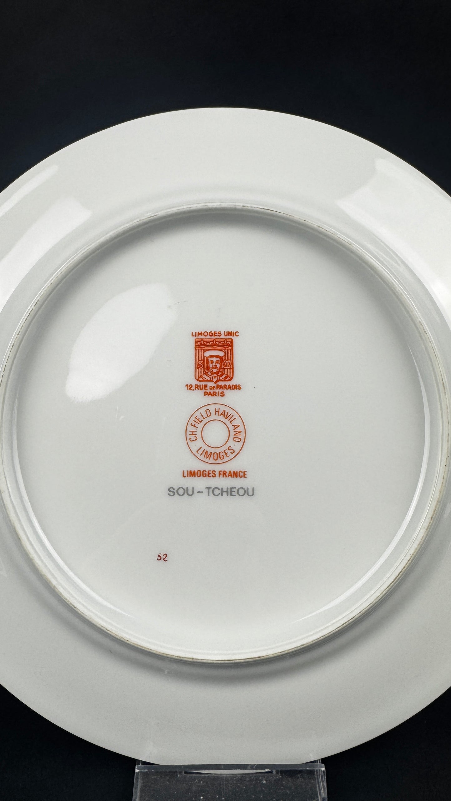 Haviland Limoges Service de 6 assiettes dessert, modèle Sou-Tcheou