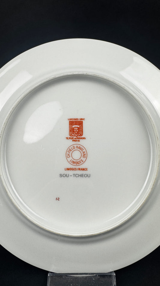 Haviland Limoges Service de 6 assiettes dessert, modèle Sou-Tcheou