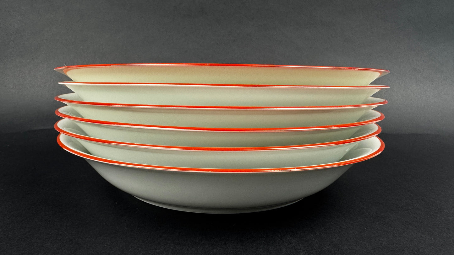 Haviland Limoges Service de 6 assiettes creuses, modèle Sou-Tcheou
