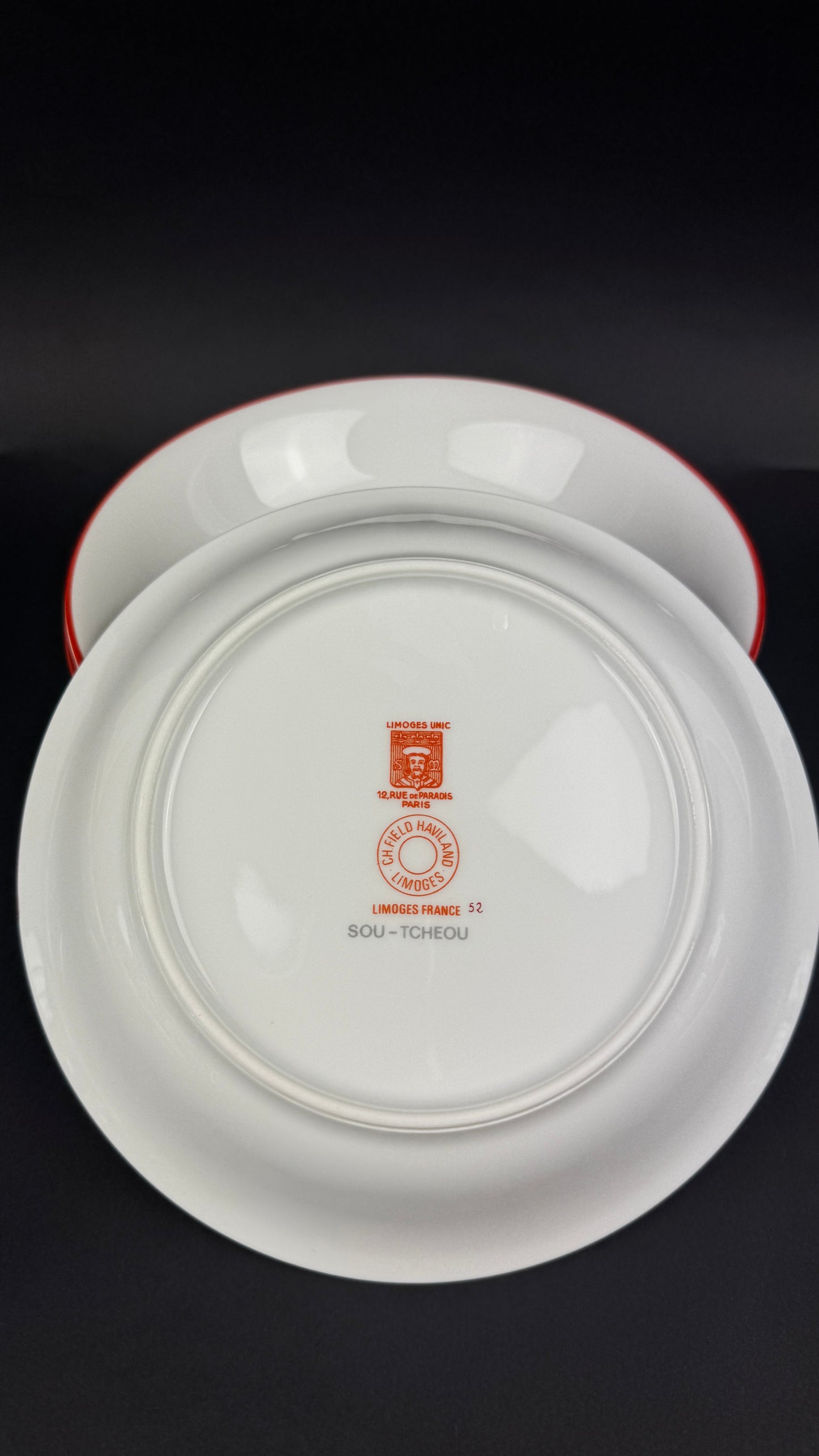 Haviland Limoges Service de 6 assiettes creuses, modèle Sou-Tcheou