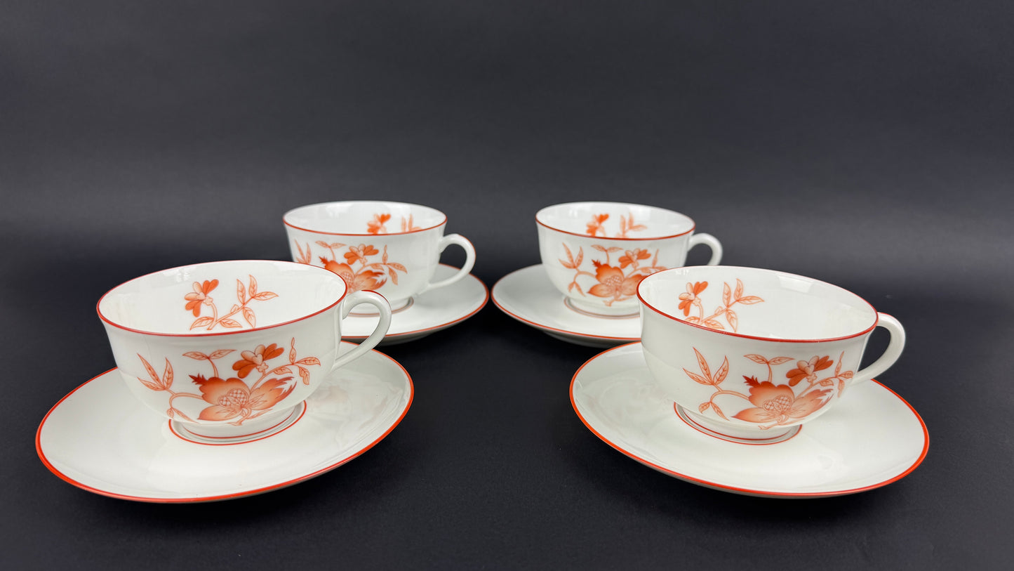 Série de 6 tasses à thé Haviland Sou Tchéou