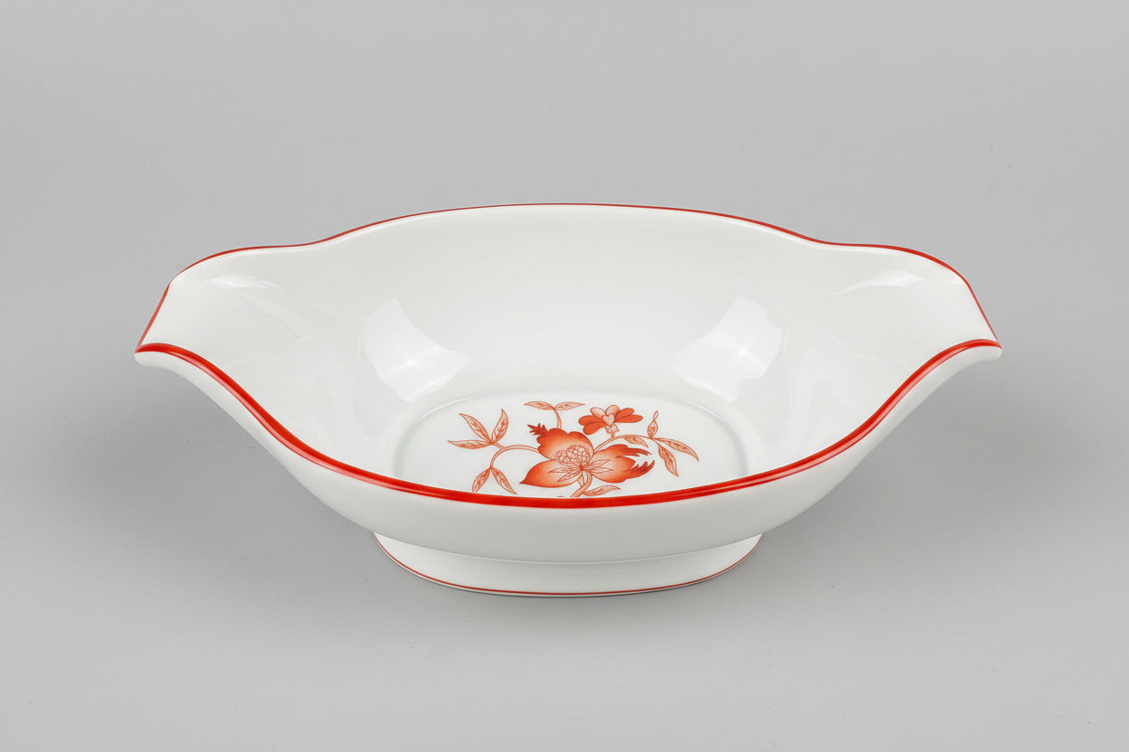 Saucière en porcelaine de Limoges, manufacture Haviland, modèle Sou-Tcheou.