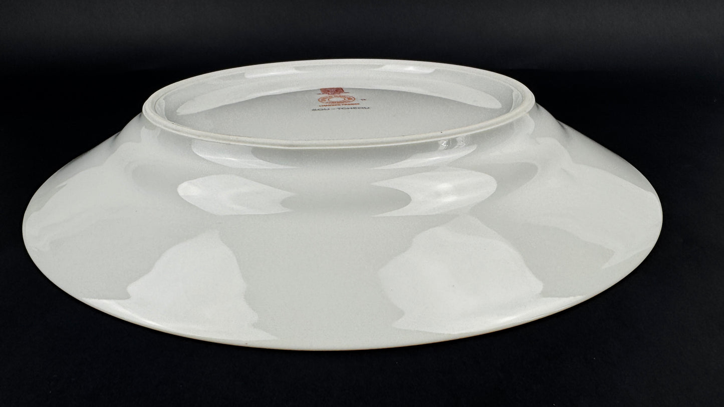 Grand plat en porcelaine de Limoges, manufacture Haviland, modèle Sou-Tcheou.