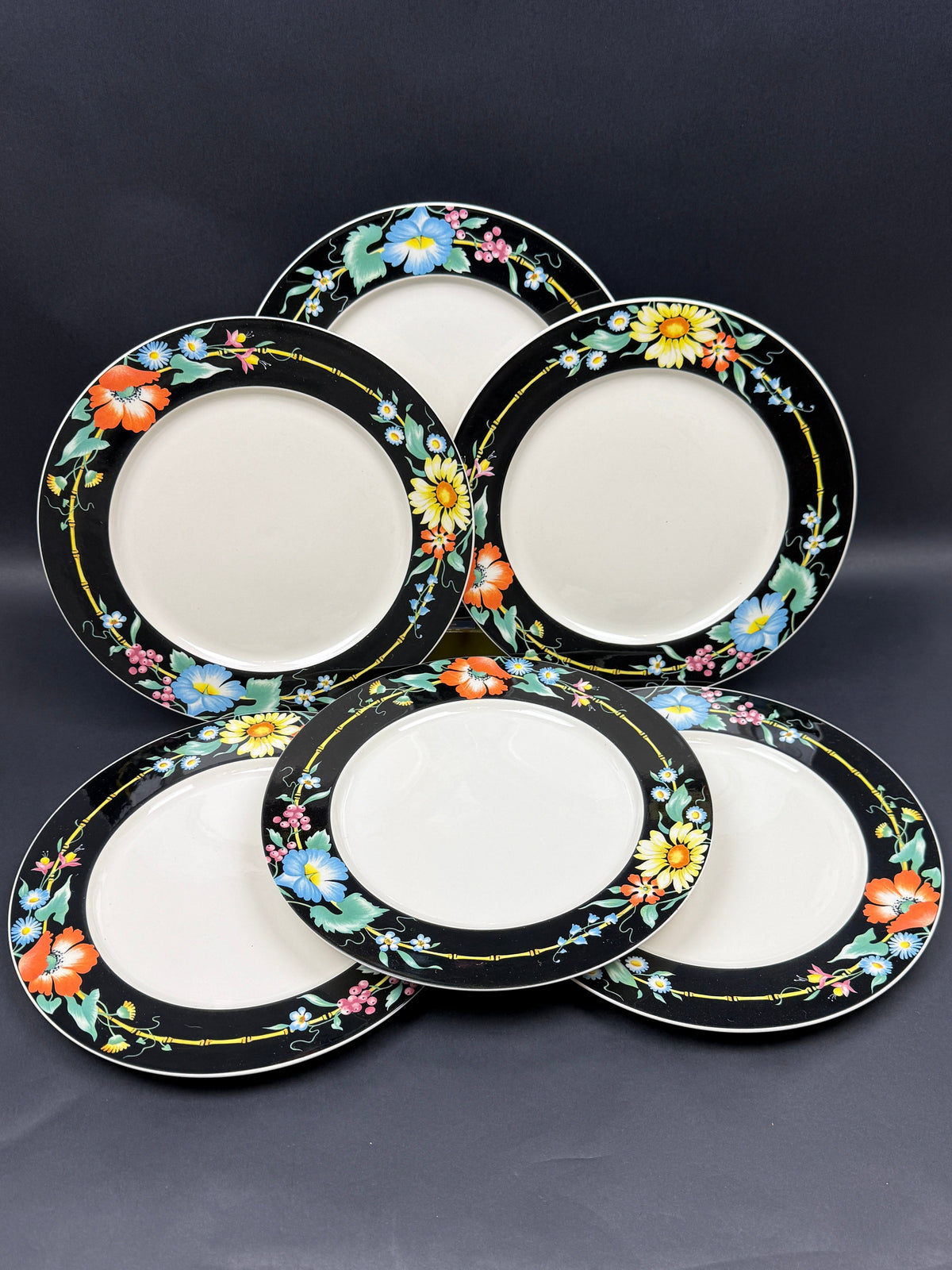 Villeroy & Boch, Suite de 6 assiettes à dîner modèle Xenia