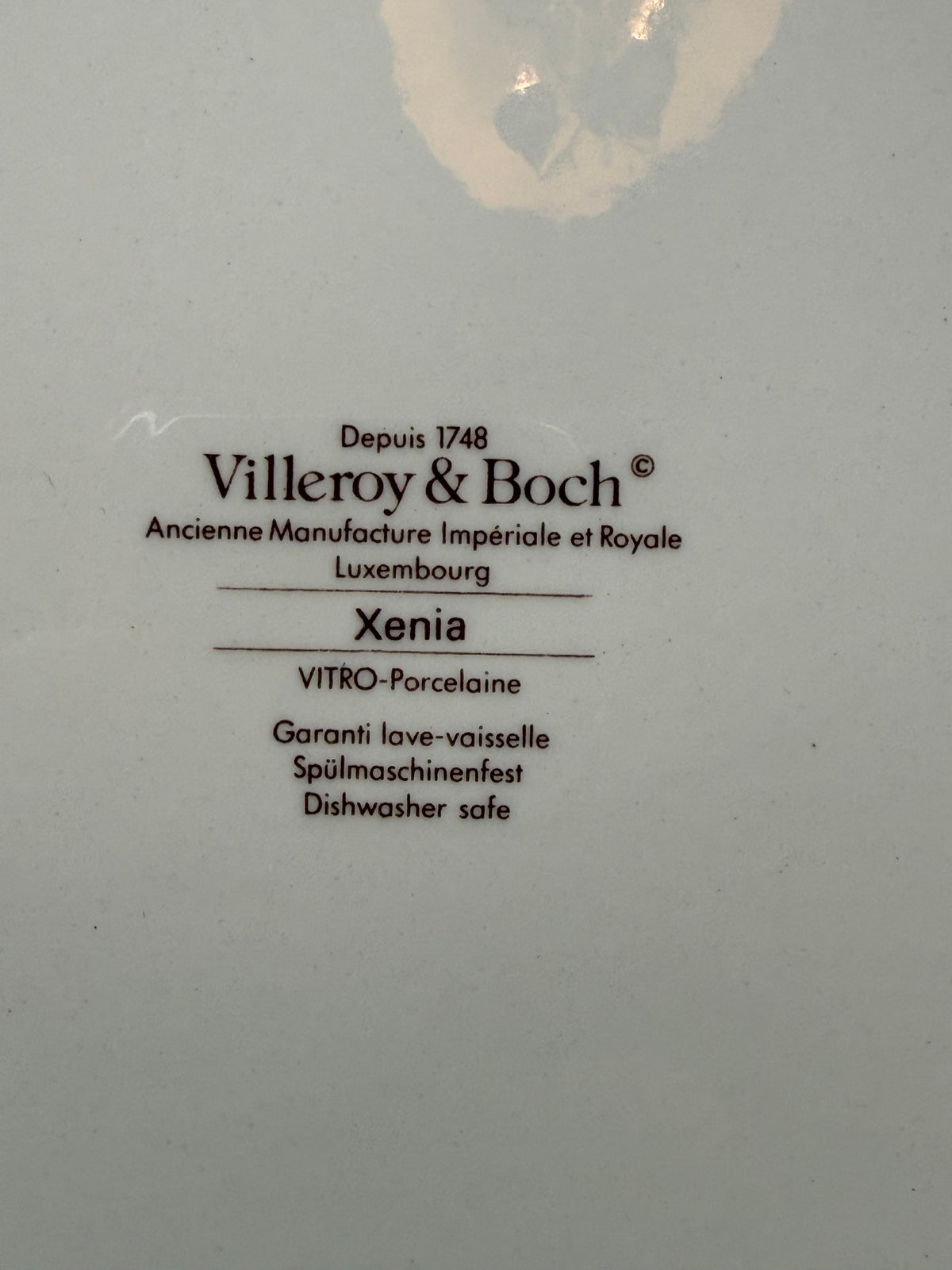 Villeroy & Boch, Suite de 6 assiettes à dîner modèle Xenia