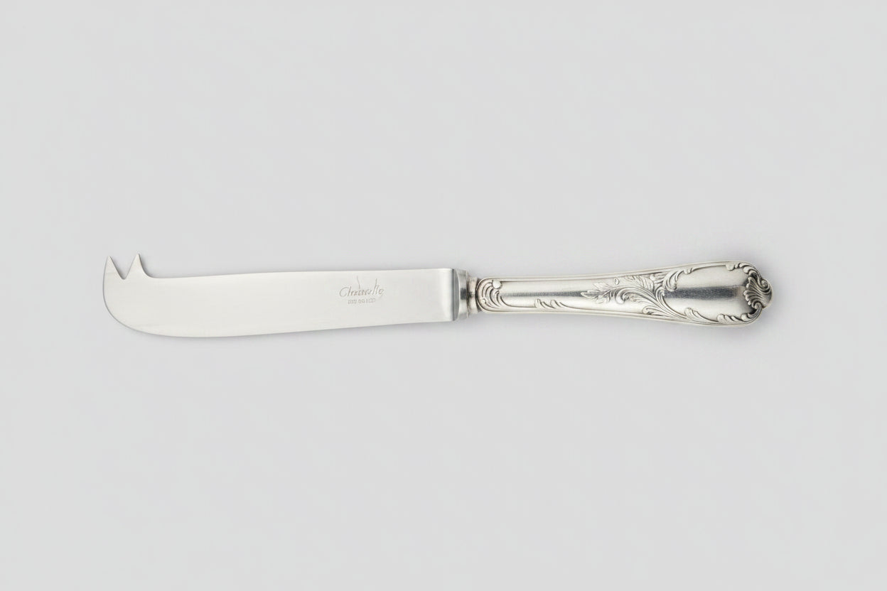 Christofle, couteau de service à fromage en métal argenté modèle Marly