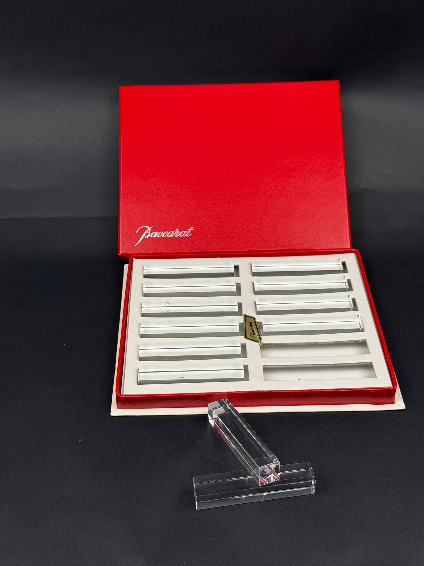 Baccarat, coffret de 12 porte-couteaux
