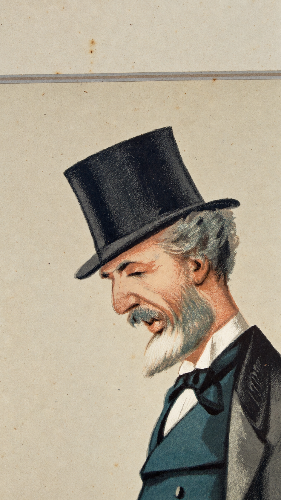 Caricature Vanity Fair The Director par Ape Pellegrini 1874 encadrée