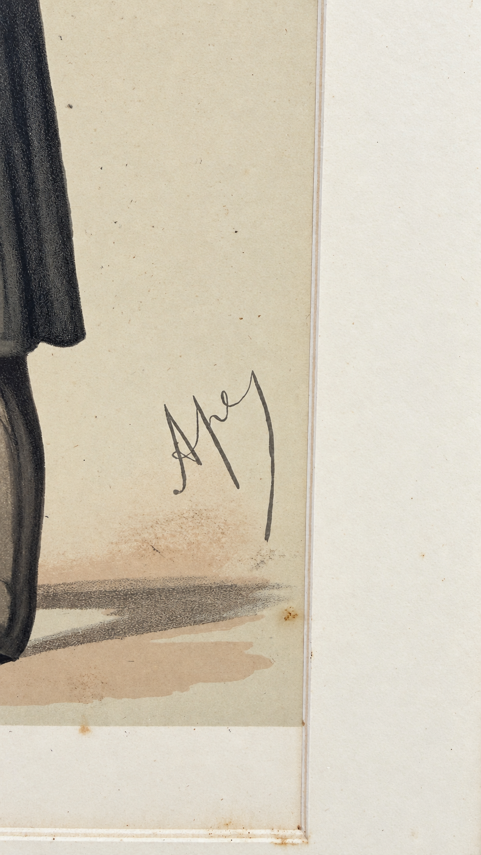 Caricature Vanity Fair The Director par Ape Pellegrini 1874 encadrée