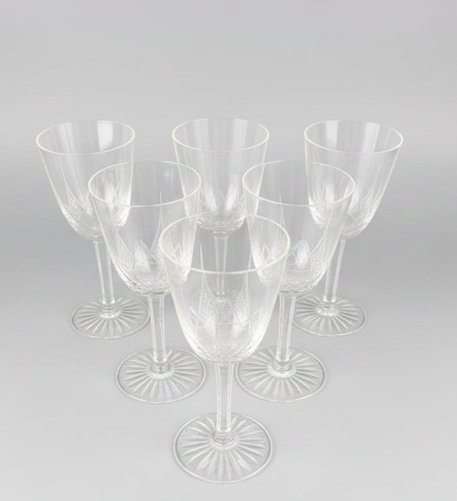Baccarat, service Epron, suite de 6 verres à vin blanc taille 4