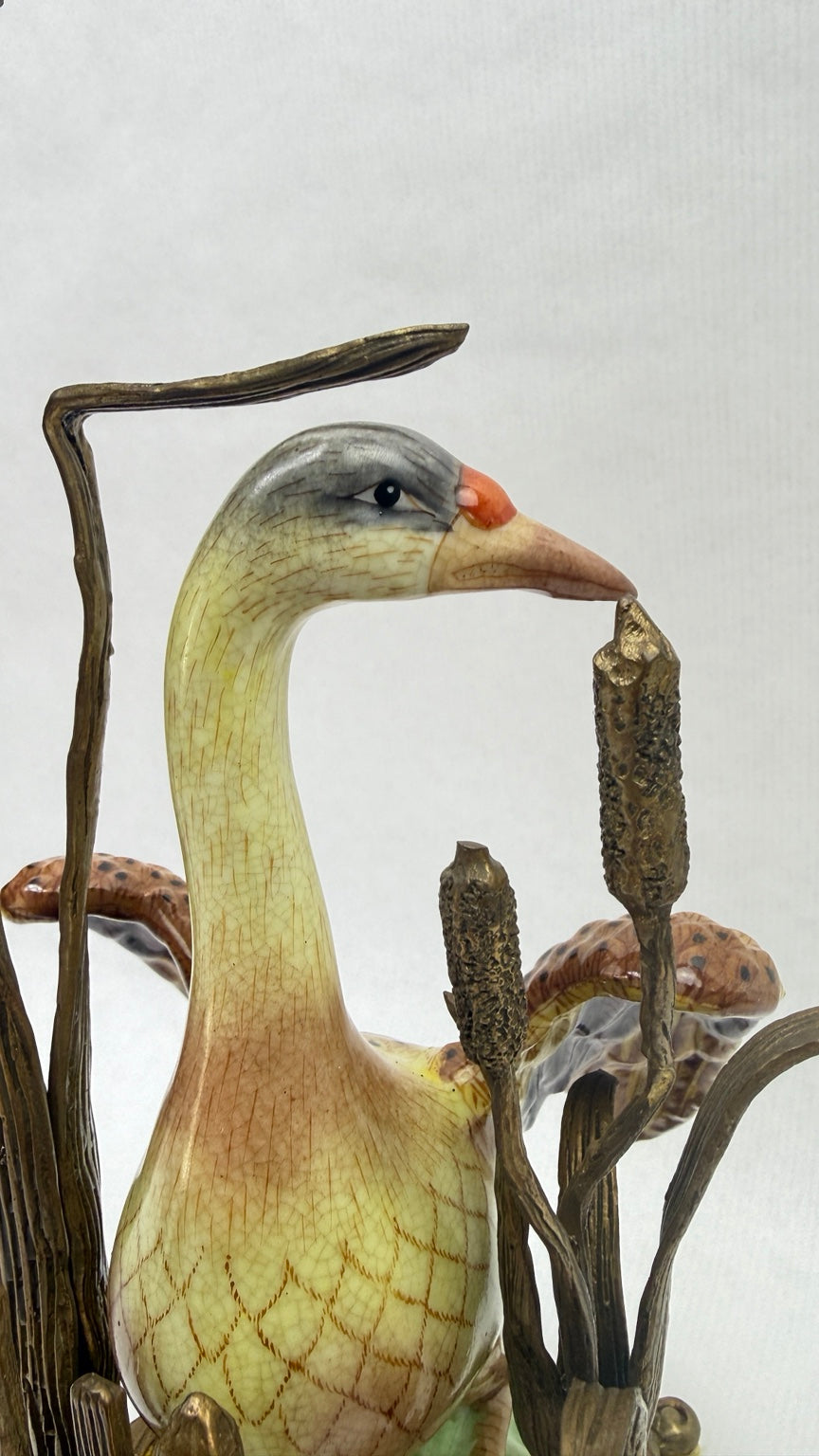 Bougeoir décoratif en porcelaine polychrome, vue 6