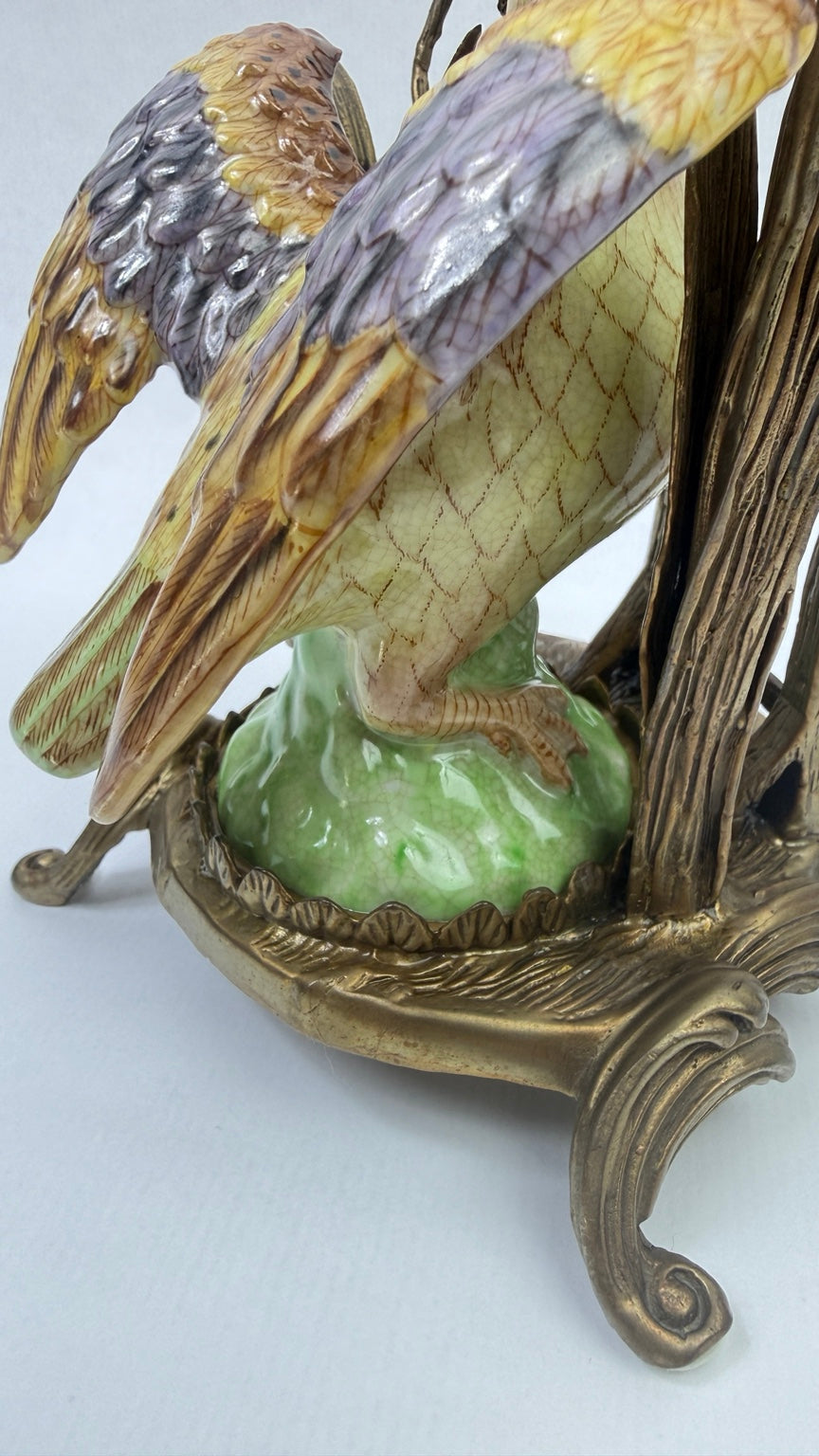 Bougeoir décoratif en porcelaine polychrome, vue 8