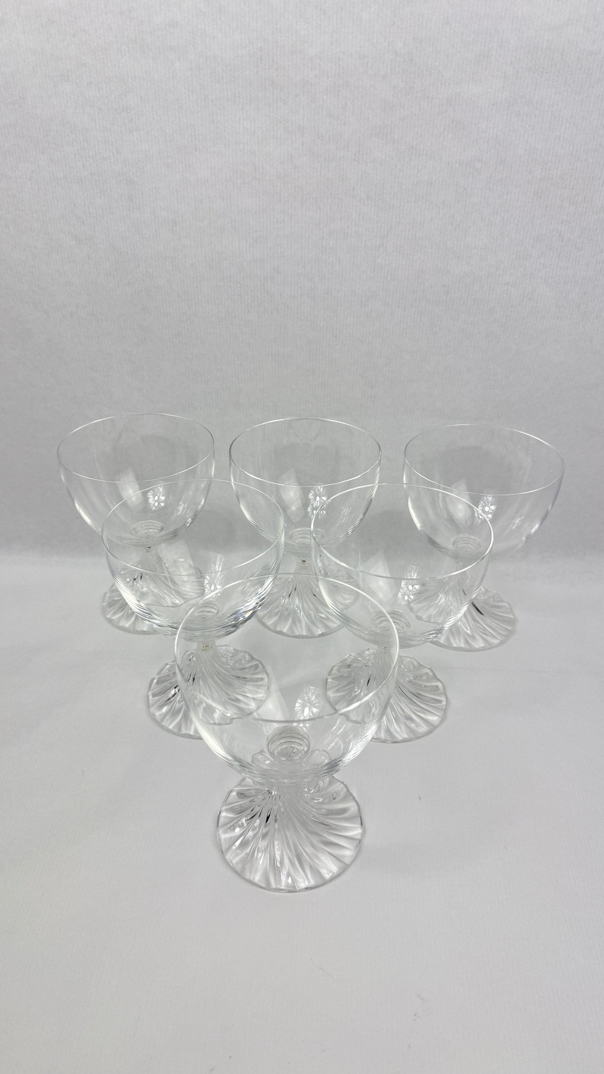 Lalique modèle Rambouillet, suite de 6 verres à eau en cristal
