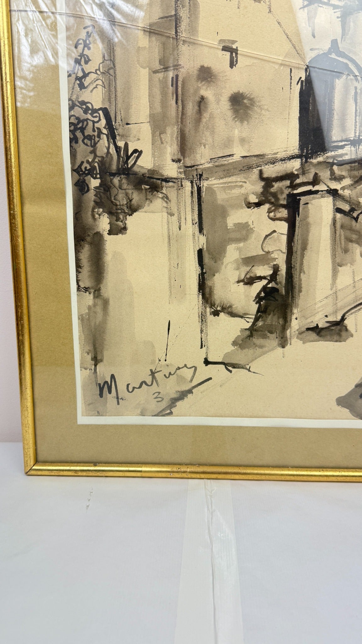 Vue de ruelle – détail de la signature Martiny