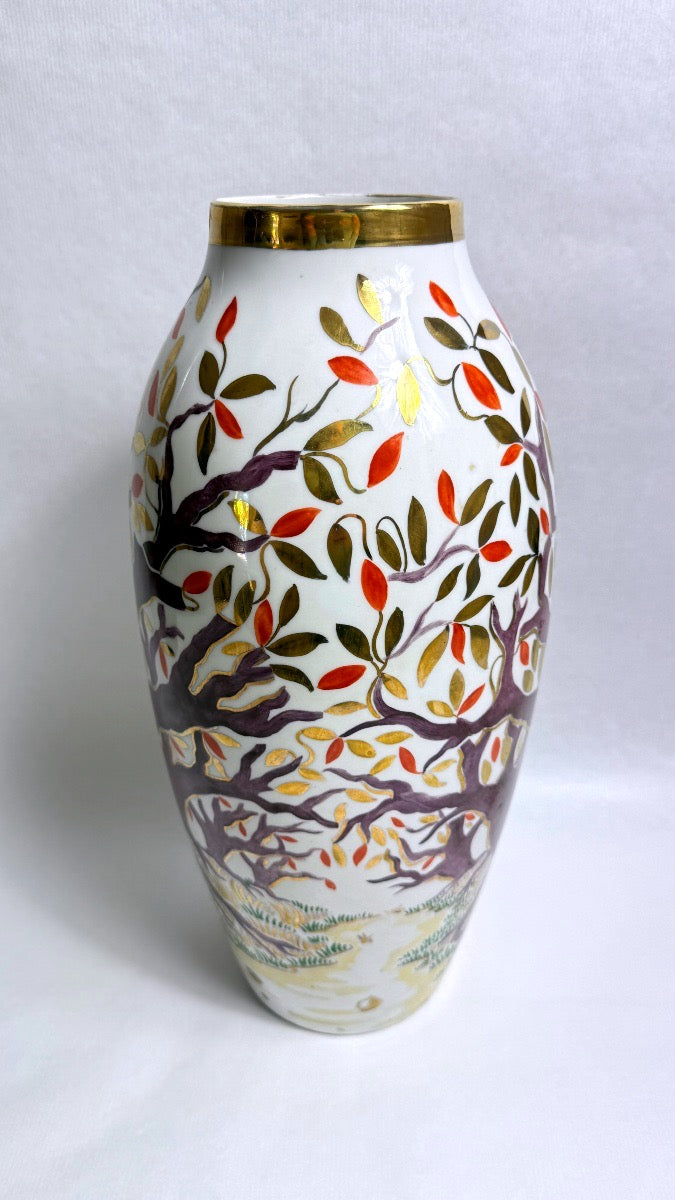Limoges, grand vase en porcelaine décoré par Pierre Caffin, 1951 – vue 3