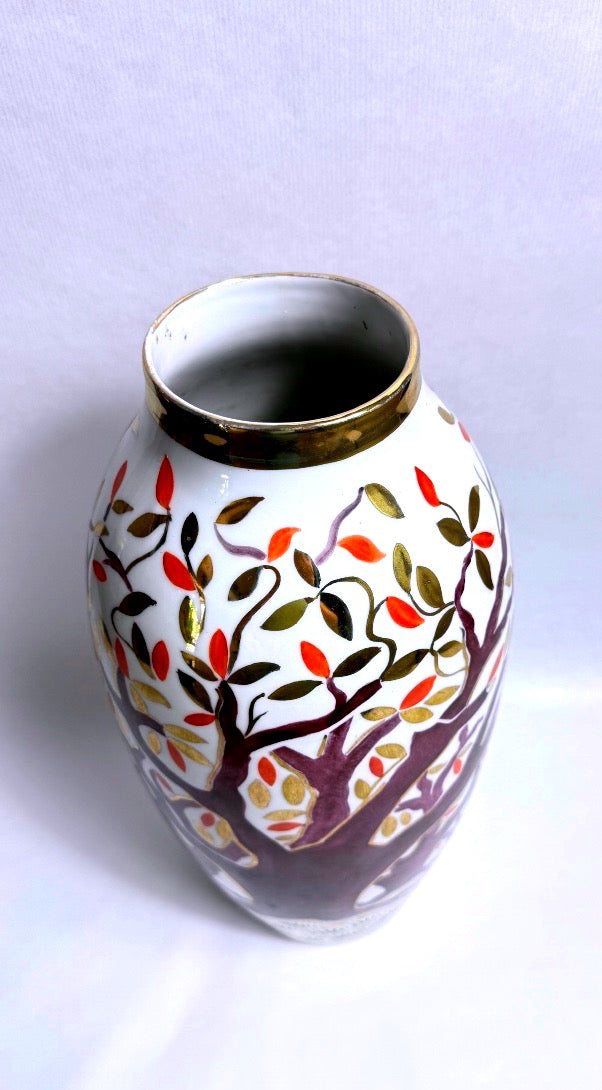 Limoges, grand vase en porcelaine décoré par Pierre Caffin, 1951 – vue 5