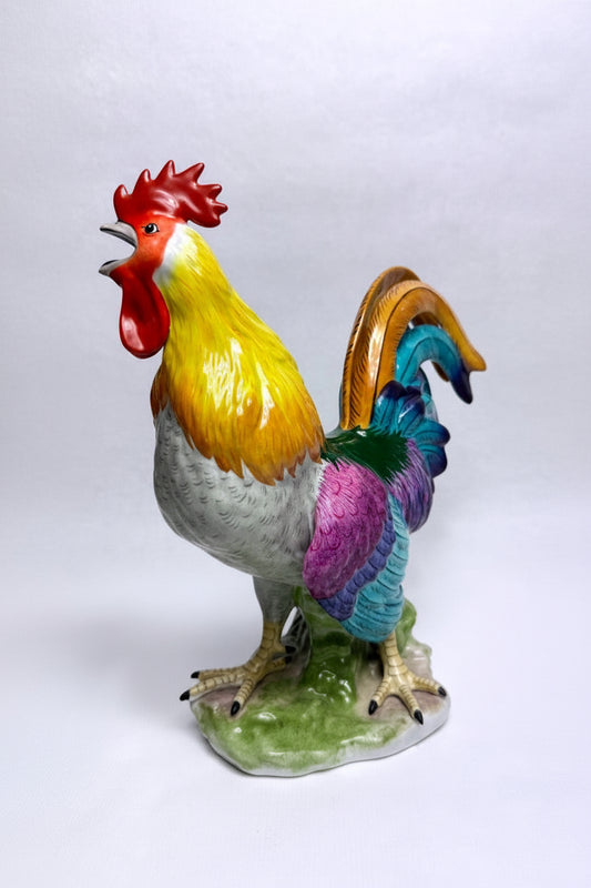 Limoges, grand coq en porcelaine d'art – vue 1