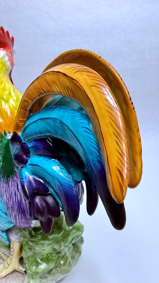 Limoges, grand coq en porcelaine d'art – vue 9
